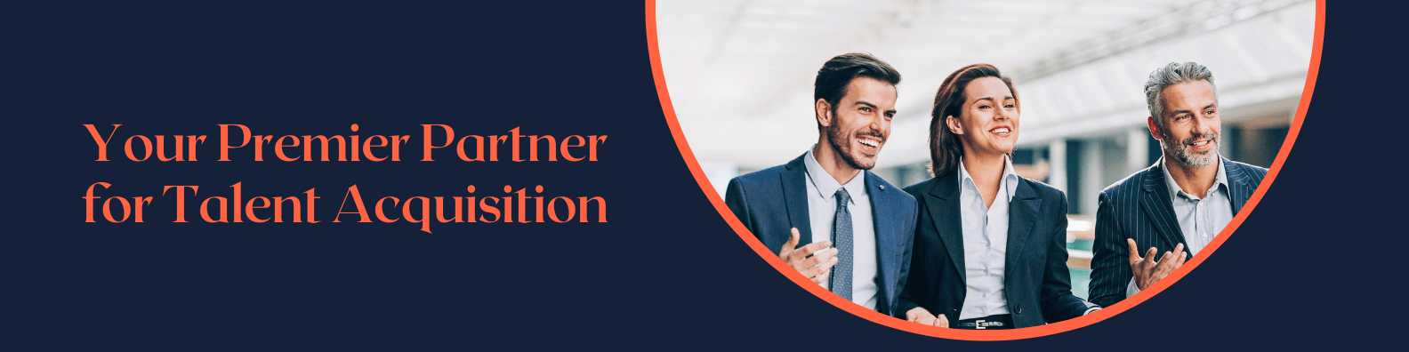 Blue Navy and Orange Modern Grow Your Business Promotion LinkedIn Banner