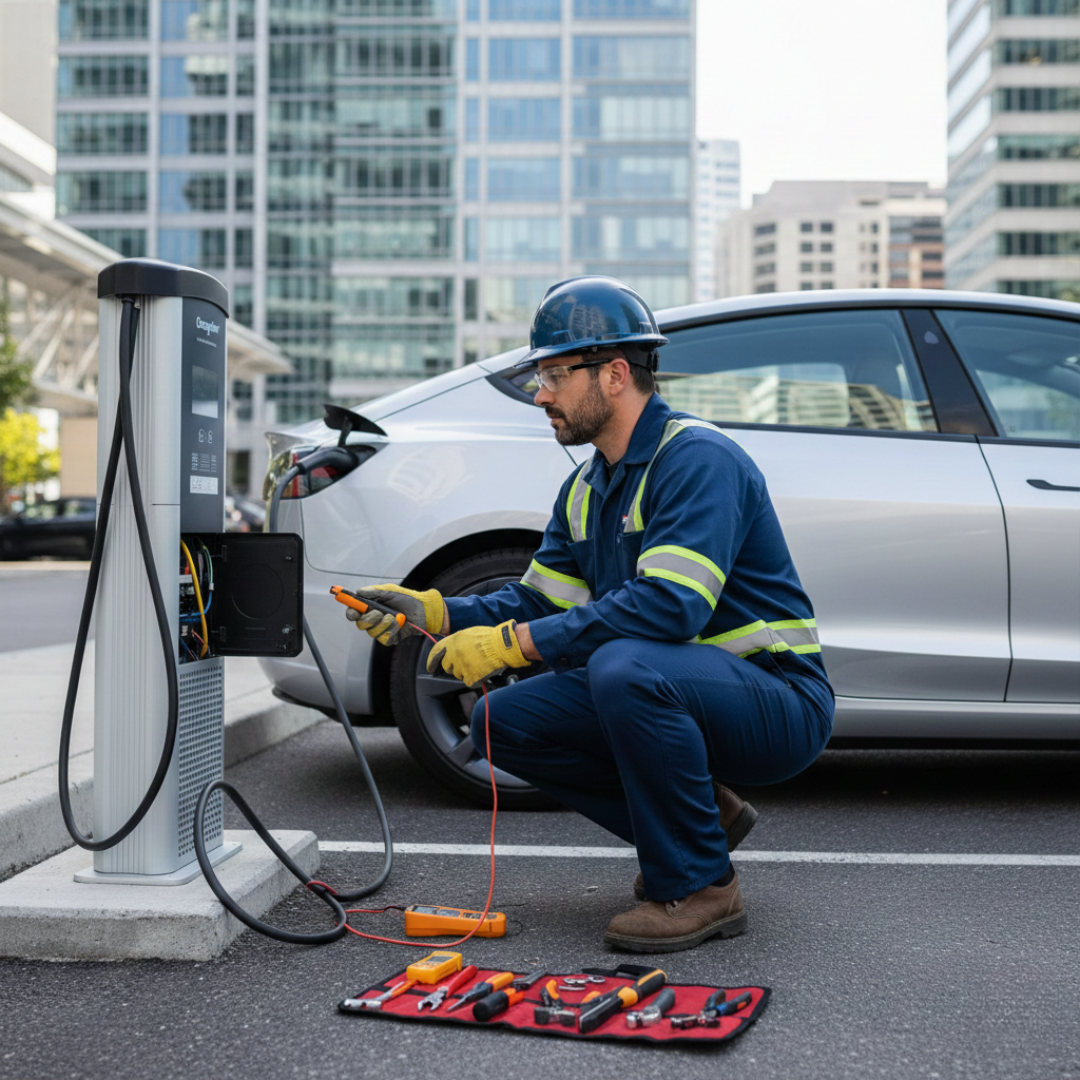 High-voltage electrician training for EV infrastructure and electric vehicle charging systems