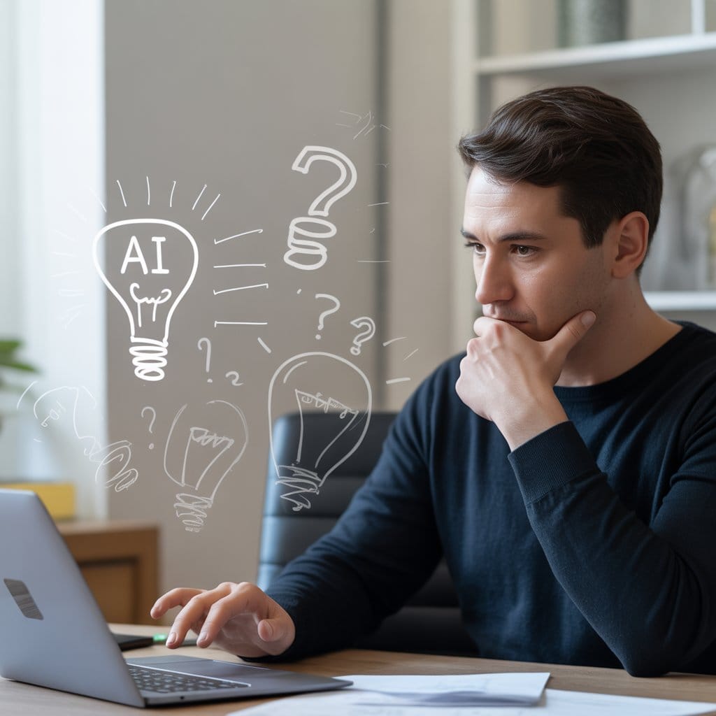 Prompt engineering and critical thinking shown through human interaction with AI tools.