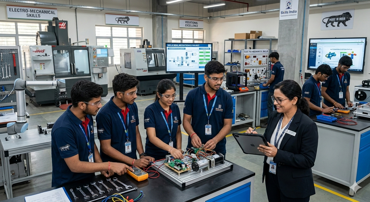 Vocational students demonstrating practical skills aligned with skill-based hiring trends